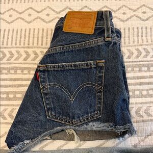 Levi's Classic Blue Denim Cutoff Shorts